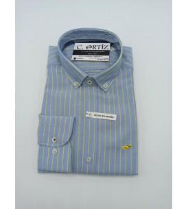 Camis Azul Rayas Amarillas