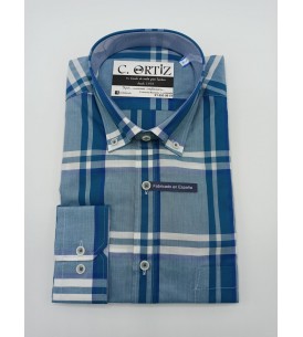 Camisa Azul Cuadros
